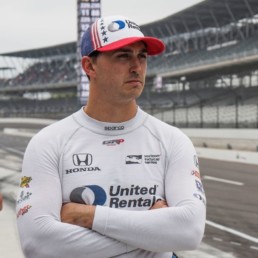 Graham rahal starring off into the distance at his hometown race the honda indy 200 located in lexington kentucky